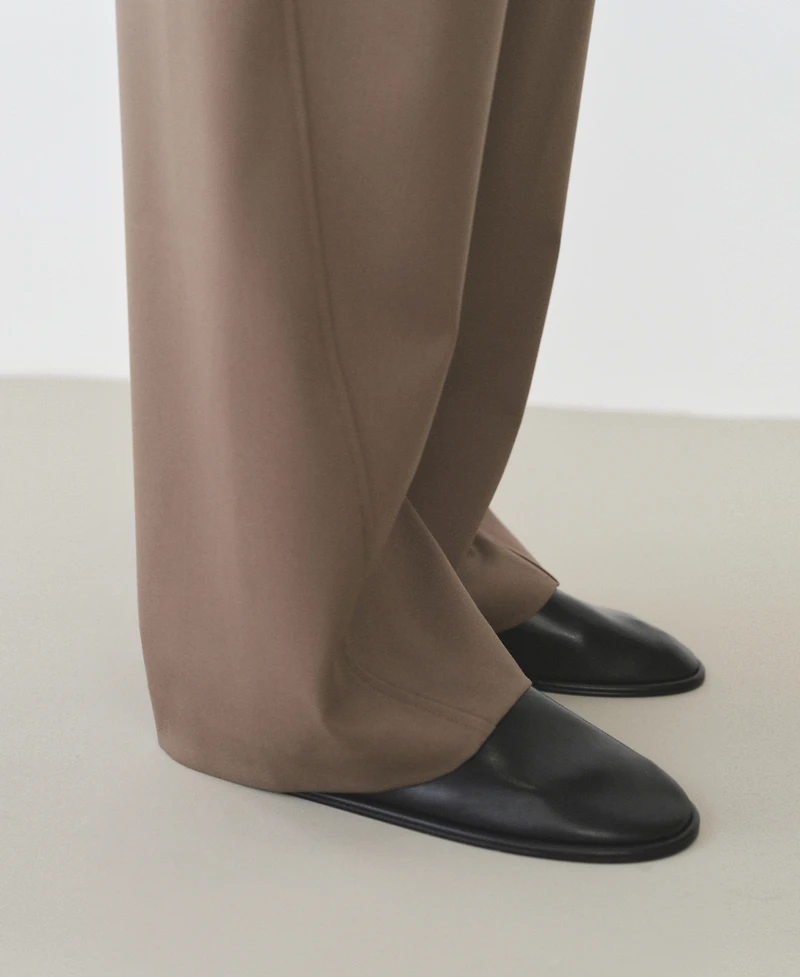 Mango Women's Belt Straight-Fit Trousers Pants