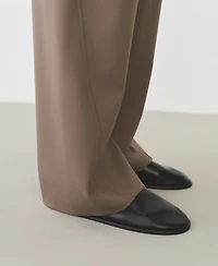 Mango Women's Belt Straight-Fit Trousers Pants