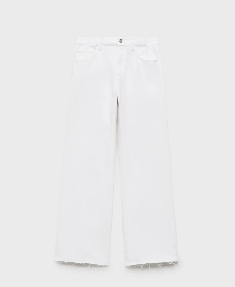 Mango Women's Danila Wide Leg High-Rise Jeans