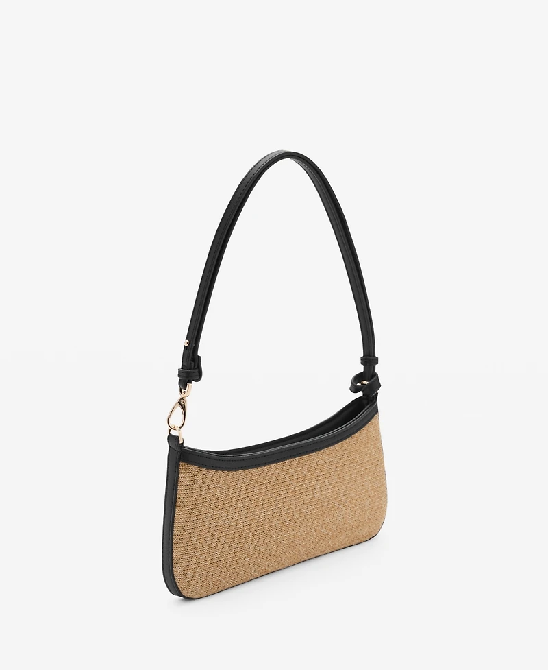 Mango Women's Natural Fiber Shoulder Bag