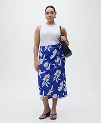 Mango Women's Floral Sarong Skirt
