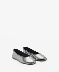 Mango Women's Metallic Ballet Flats