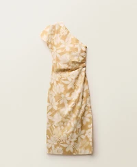 Mango Women's Linen Floral-Print Dress