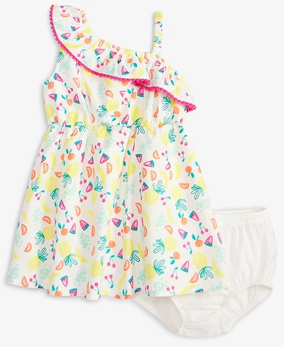 First Impressions Baby Girls Fruit Toss Printed Dress & Bloomer, 2 Piece Set, Exclusively at Macy's