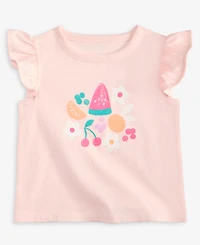 First Impressions Baby Girls Fruit Flower Graphic Flutter-Sleeve Top, Exclusively at Macy's