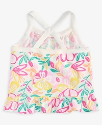 First Impressions Baby Girls Modern Tropical-Print Peplum Tank Top, Exclusively at Macy's
