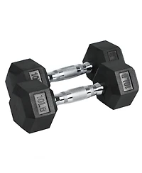 HolaHatha Iron Hexagonal Cast Home Exercise Dumbbell Free Weight, 10 Pounds