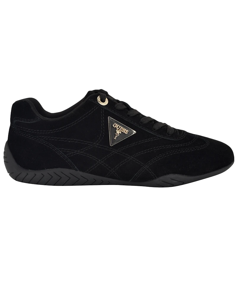 Guess Women's Gabiey Low Profile Suede Lace-Up Sneakers