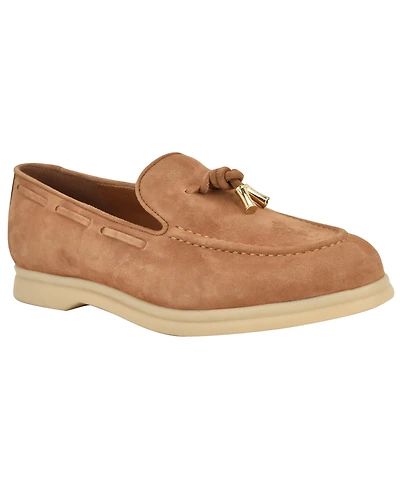 Guess Women's Aryana Interlaced Suede Slip-On Boat Loafers