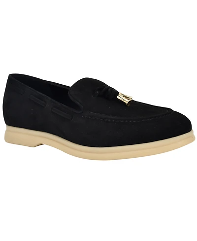 Guess Women's Aryana Interlaced Suede Slip-On Boat Loafers