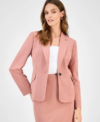 Kasper Women's One Button Notched Collar Blazer