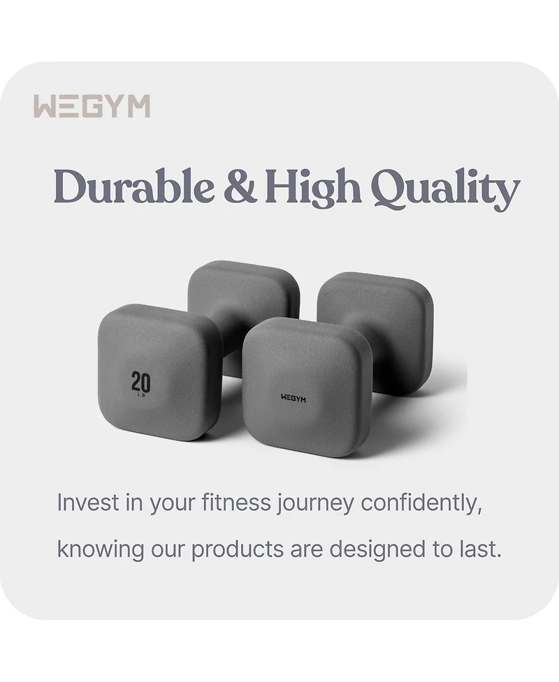 WeGym SafeGrip Dumbbells Lower Set - 2, 3, 5, 8 lbs