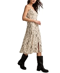 Lucky Brand Women's Simone Printed Midi Slip Dress
