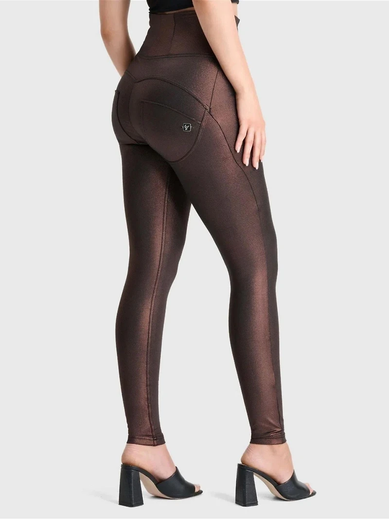 Freddy Women's Metallic High-Rise Sculpting Skinny Pants