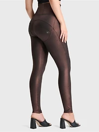 Freddy Women's Metallic High-Rise Sculpting Skinny Pants