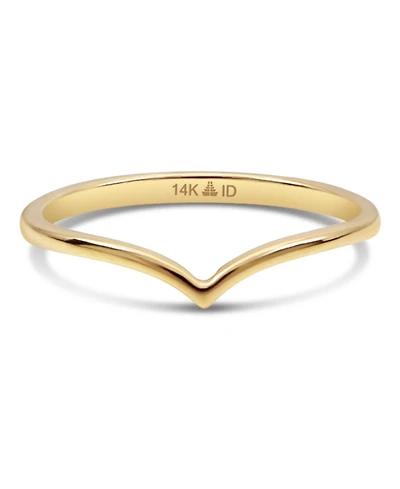 Devata Wishbone Ring in 14K Gold, Size 7, approx. 1.4 grams