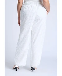 Eloquii Women's Textured Jacquard Pants