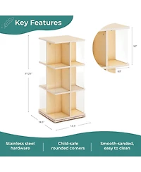 Guidecraft EdQ Rotating 3 Tier Book Display