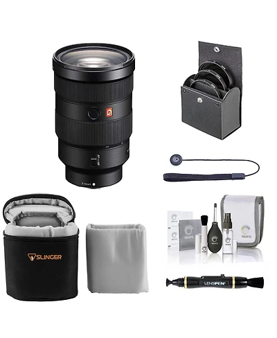 Sony Fe 24-70mm f/2.8 Gm Lens for Sony E, Bundle with 82mm Filter Kit, Lens Case, Lens Cleaner, Cleaning Kit, Lens Cap Tether