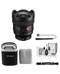Sony Fe 14mm f/1.8 Gm Prime Lens, Bundle with Soft Lens Case, Lens Cleaner, Cleaning Kit, Universal Lens Cap Tether