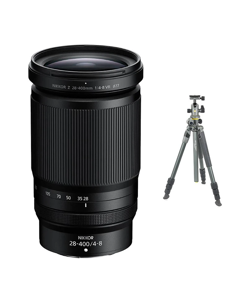 Nikon Nikkor Z 28-400mm f/4-8 Vr Lens, Bundle with Vanguard Alta Pro 2+ 263AB100 3-Section Aluminum Tripod