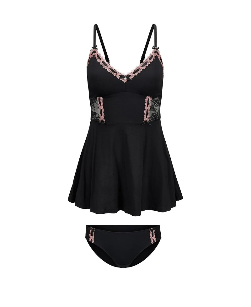 Adore Me Women's Hilda Babydoll & Hipster Set