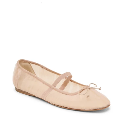 Dolce Vita Women's Raeven Mesh Mary Jane Bow Ballet Flats