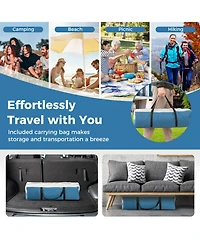 5 Person Camping Tent with Mesh Windows and Carrying Bag for Camping Hiking Traveling-White