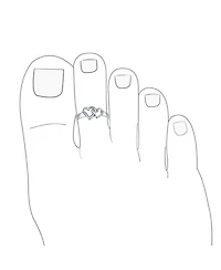 Bling Jewelry Set of 2 Interlocking Hearts & Flower Carved Swirl Midi Toe Ring Sterling Silver