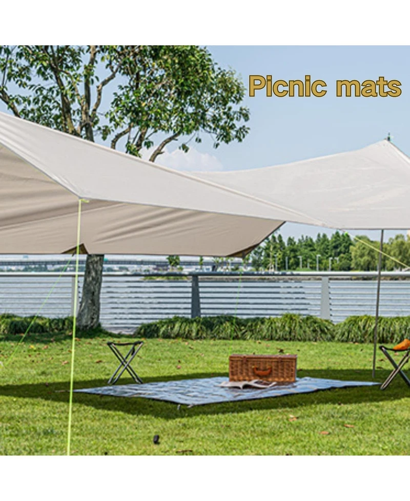 Naturehike Aluminum Foil Foldable Picnic Blanket, Ultralight Ground Sheet Mat, Waterproof Camping Tarp