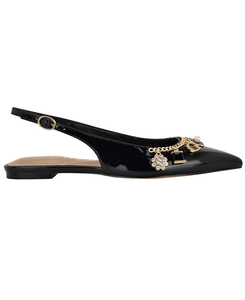 Guess Women's Daisee Charms Slingback Flats