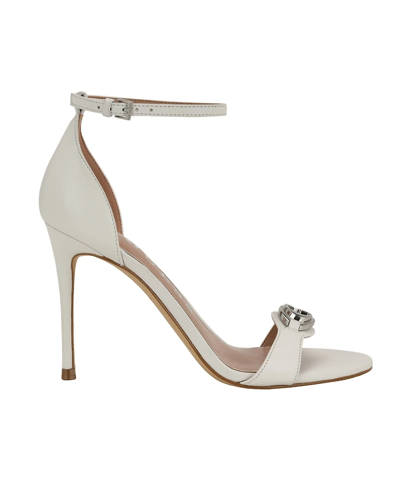 Guess Women's Kabrina G Logo Ankle Strap Stiletto Sandals