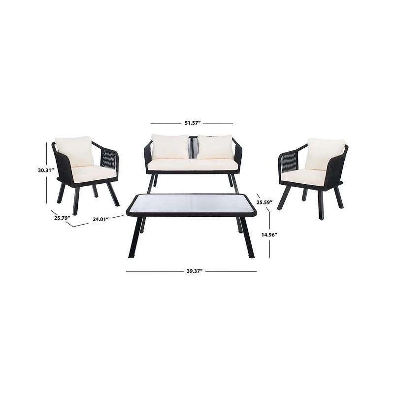 Torsla 4PC Rope Living Set