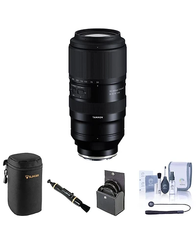 Tamron 50-400mm f/4.5-6.3 Di Iii Vc Vxd Lens for Sony E Bundle with 67mm Filter Kit, Lens Case, Lens Cleaner, Cleaning Kit, Universal Lens Cap Tether