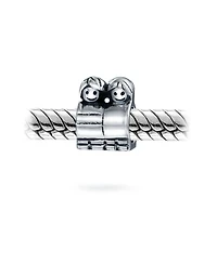 Bling Jewelry Happy Friendship Charm Bead Sterling Silver for European Bracelet