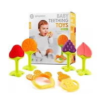 Sperric Baby Teether Toys for Babies 0-6 Months, Newborn Infant Baby Teethers Freezer Safe Silicone Baby Teether Toys
