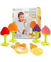 Sperric Baby Teether Toys For Babies 0 6 Months Newborn Infant Baby Teethers Freezer Safe Silicone Baby Teether Toys Frozen Teething Toys For Babies 0 6 Months Baby Teethers Toys 6 Pack Perfect Baby Gift