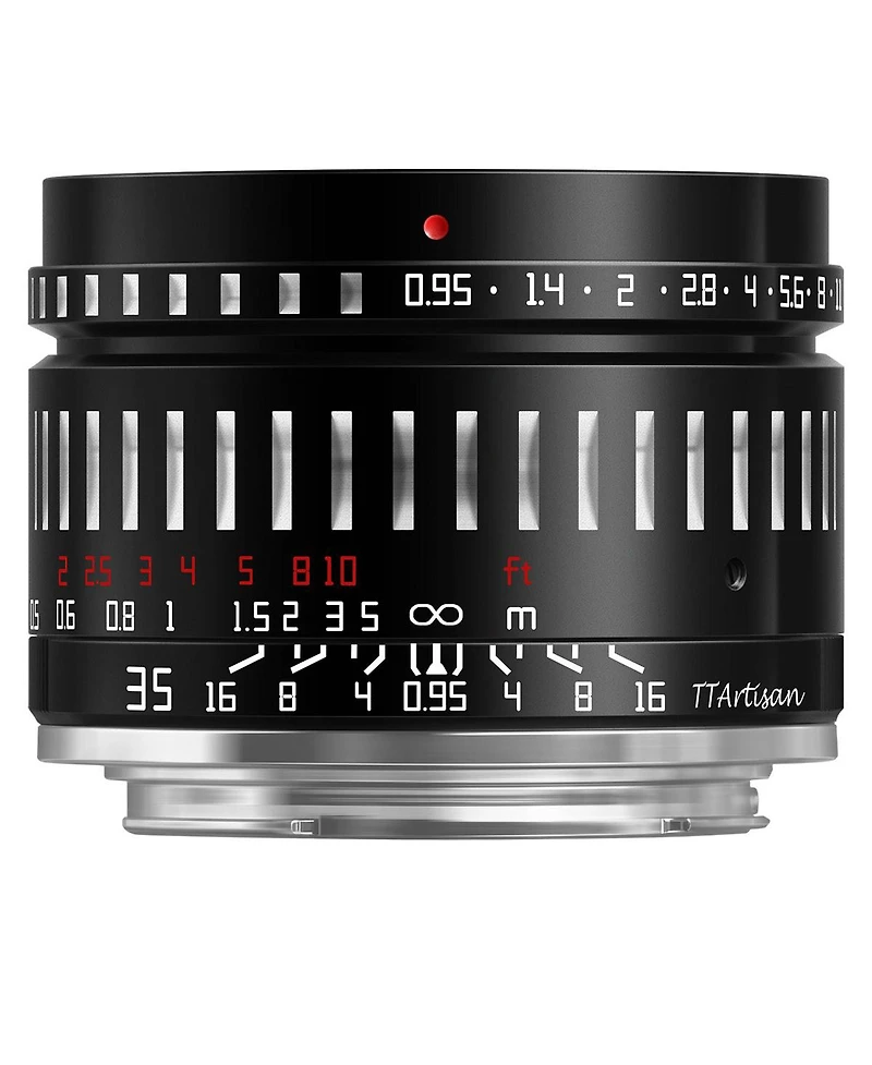 TTArtisan 35mm f/0.95 Lens for Fuji X, Black & Silver