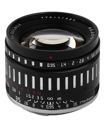 TTArtisan 35mm f/0.95 Lens for Fuji X, Black & Silver