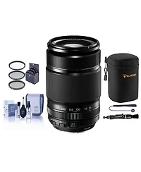 Fujifilm Xf 55-200mm f/3.5-4.8 R Lm Ois Lens, Bundle with 62mm Filter Kit, Lens Pouch and Cleaning Kit