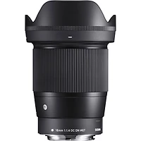 Sigma 16mm f/1.4 Dc Dn Contemporary Lens for Canon Ef-m, Bundle with ProOptic 67mm Filter Kit, Cleaning Kit, Cap Keeper, Flex Lens Shade, Lens Cleaner