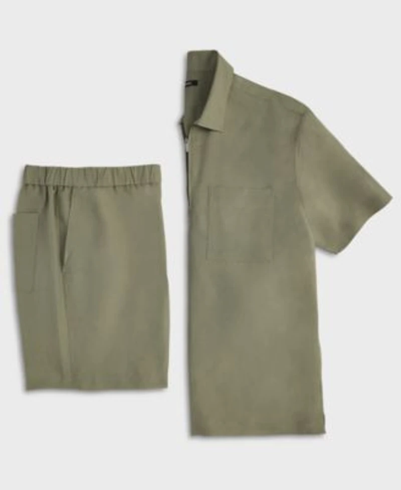 Alfani Mens Linen Shirt Shorts Exclusively At Macys