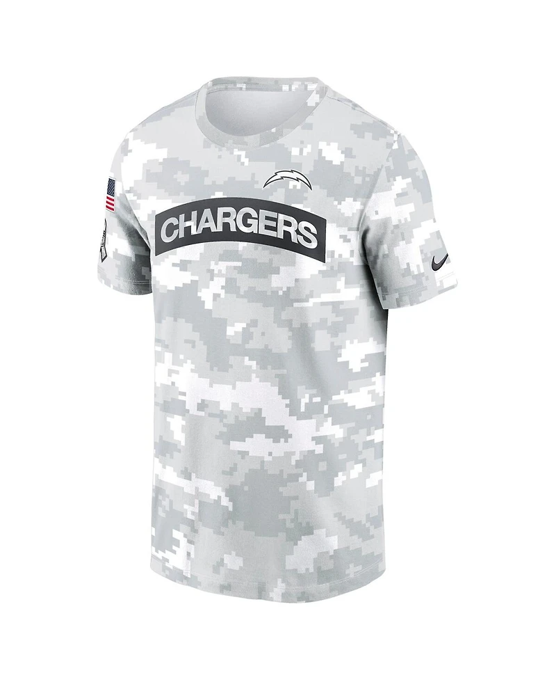 Nike Men's Arctic Camo Los Angeles Chargers 2024 Salute To Service Performance T-Shirt