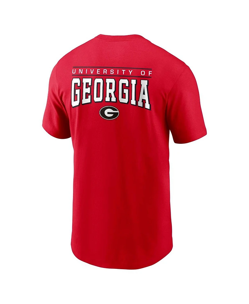 Nike Men's Red Georgia Bulldogs 2-Hit T-Shirt
