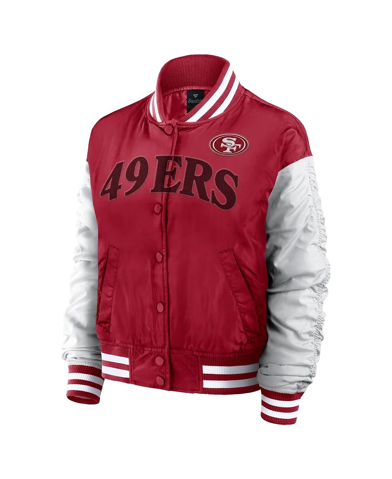 Fanatics Women's Scarlet San Francisco 49ers Elements Wave Full-Snap Jacket