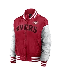 Fanatics Women's Scarlet San Francisco 49ers Elements Wave Full-Snap Jacket