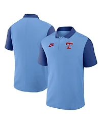 Nike Men's Light Blue/Royal Texas Rangers Cooperstown Collection Color-Block Victory Performance Polo Shirt