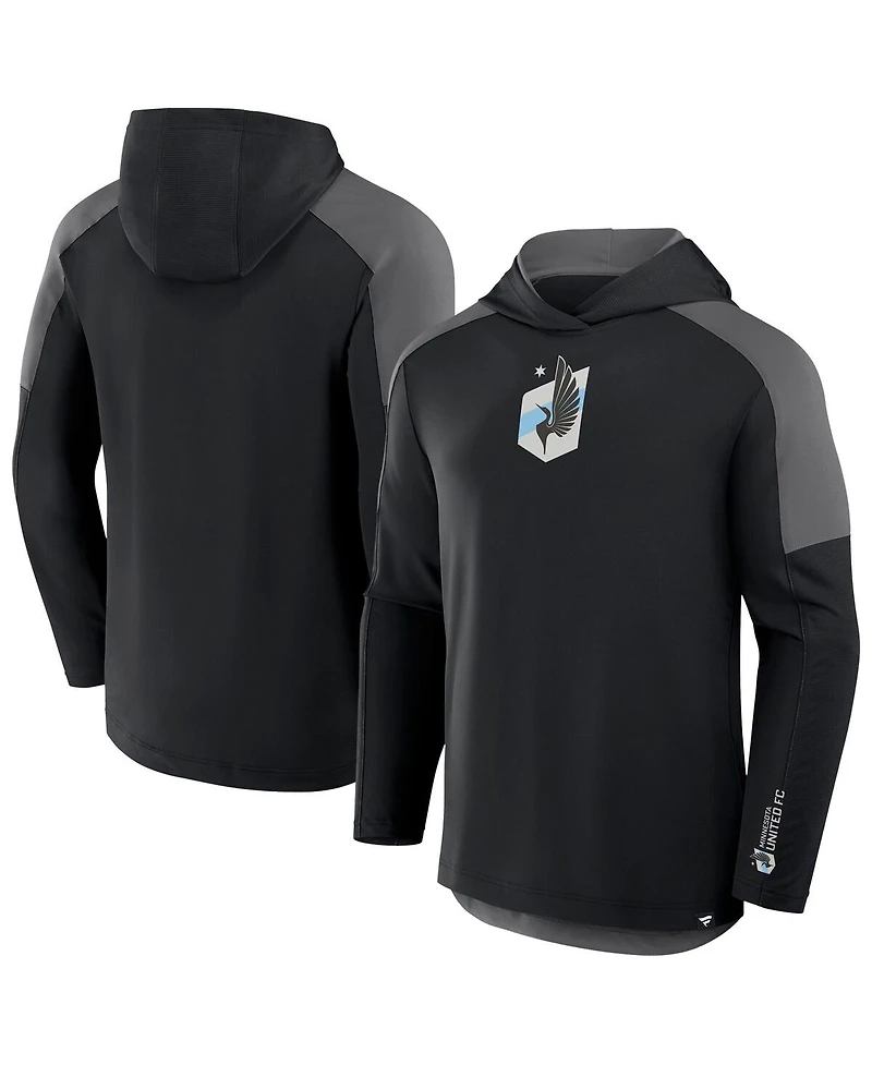 Fanatics Men's Black Minnesota United Fc Red Card Transitional Pullover Hoodie