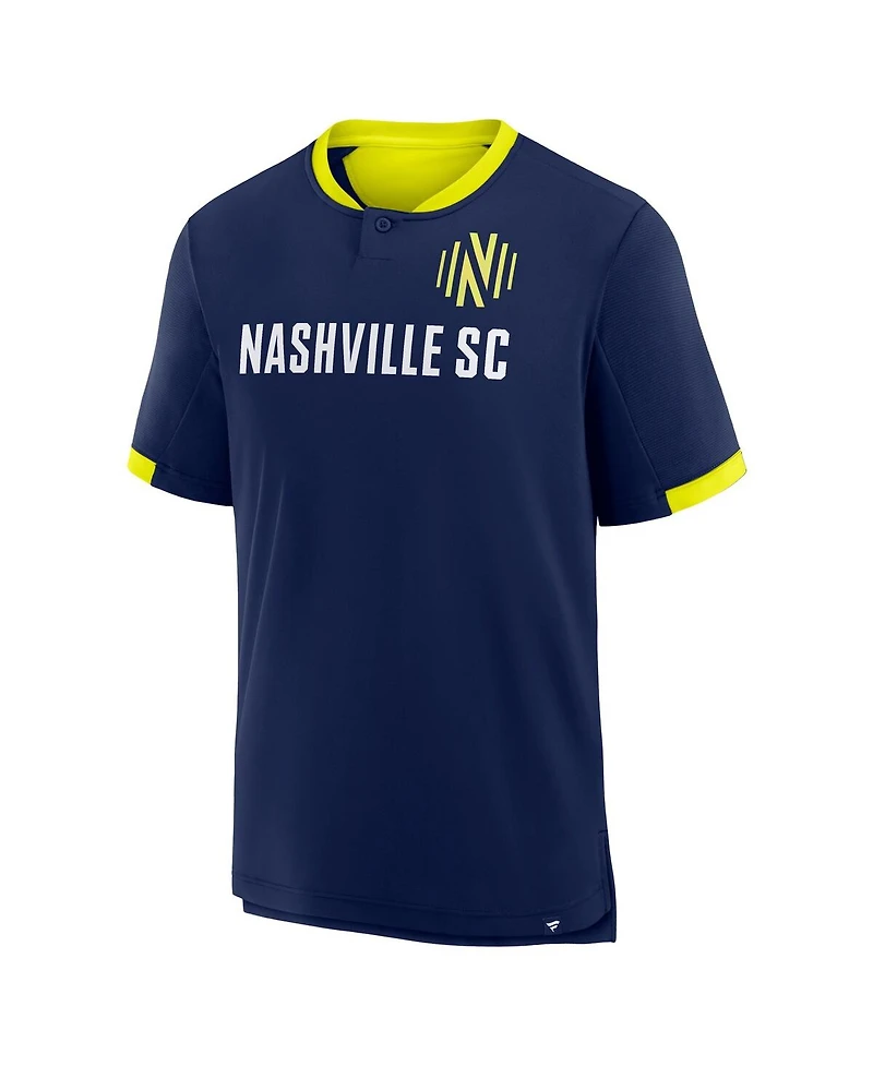 Fanatics Men's Navy Nashville Sc Stoppage Time Striker T-Shirt