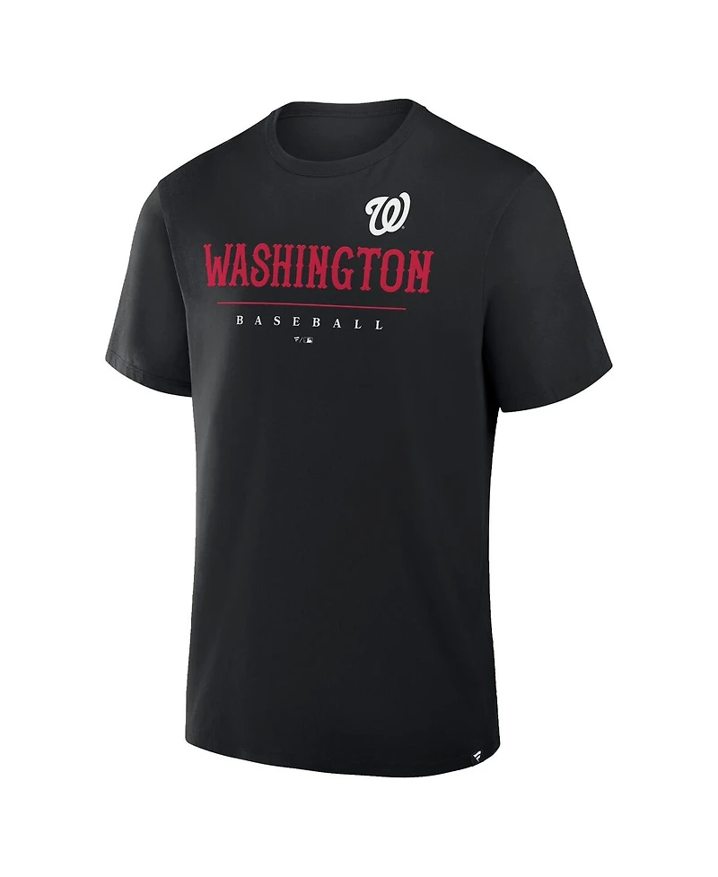 Fanatics Men's Black Washington Nationals Color Pop Legacy Clubhouse T-Shirt